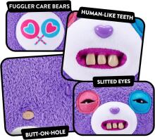 Plīša rotaļlieta Fuggler Care Bears 23 cm (Share Bear) no ZURU - jautra, neglīta briesmoņa mīkstā rotaļlieta ar cilvēkveidīgiem zobiem, kolekcionējama plīša rotaļlieta bērniem, pusaudž