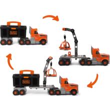 SMOBY Truck 3in1 Black+Decker Tools Crane 60 Actions