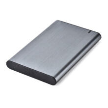 GEMBIRD EE2-U3S-6 2,5 collu HDD/SSD korpuss ar USB Type-C USB 3.1 portu matēts alumīnija pelēks