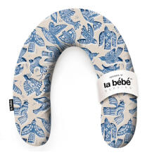 La Bebe™ Rich Maternity Pillow Art.90612661 Nordic Birds. Nursing Pillow 30x104 cm