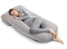 La Bebe™ Cushy Maternity Pillow Art. 90612661 Nordic Birds. Multifunctional Pregnancy Pillow (U-Shaped), Polyester Fiber Filling, 155×80 cm