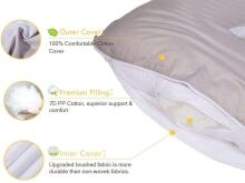La Bebe™ Cushy Maternity Pillow Art. 90612661 Nordic Birds. Multifunctional Pregnancy Pillow (U-Shaped), Polyester Fiber Filling, 155×80 cm