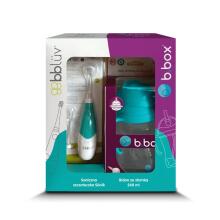 B.BOX 62375 Sonic Toothbrush Set for Kids + 240 ml Straw Bottle Azure