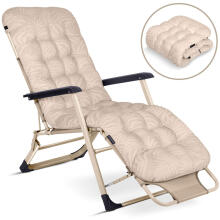 Folding garden lounger with cushion Sofotel ChillWell beige