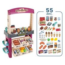 WOOPIE Supermarket Stand with Ice Cream and Sweets Light Sound + 55 Accessories