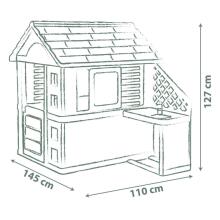 SMOBY Life Garden House PRETTY with Kitchen + 17 Accessories