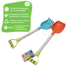 WOOPIE GREEN Sand Set Shovel and Rake 51 cm BIODEGRADABLE ORGANIC MATERIAL