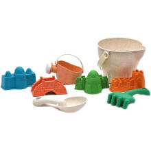 WOOPIE GREEN Sand Set in a Bucket Castles 8 pcs. BIODEGRADABLE ORGANIC MATERIAL