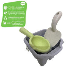 WOOPIE GREEN Sand Set in a Bucket Tower 8 pcs. BIODEGRADABLE ORGANIC MATERIAL
