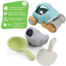 WOOPIE GREEN Sand Set with Car 10 pcs. BIODEGRADABLE ORGANIC MATERIAL