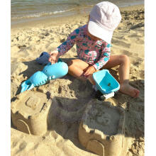 WOOPIE GREEN Sand Set with Bucket and Crocodile Shovel in Backpack 10 pcs. BIODEGRADABLE ORGANIC MATERIAL