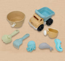 WOOPIE GREEN Sand Set Bucket Dump Truck 8 pcs. BIODEGRADABLE ORGANIC MATERIAL