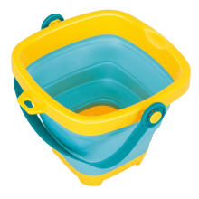 WOOPIE BABY Foldable Bucket Set with Rake, Shovel, and Molds Blue