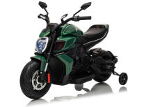 Akumulatora darbības motocikls XMX656 zaļš