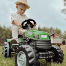 WOOPIE Pedal Tractor Farmer GoTrac MAXI with Trailer Quiet Wheels
