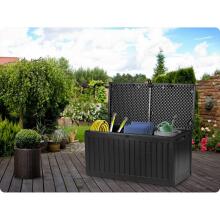 Dārza kaste 109 x 51 x 55 cm 270 litri melna