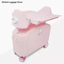 Multifunctional Children Luggage  Suitcase Art.276172 Pink  Чемодан-сиденье на колесах 3 в 1