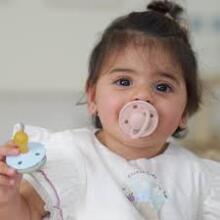Rebael Round Latex Art.276177 Colour Mix Pacifier (nipple) made of 100% natural rubber 0-6 months (2 pcs.)