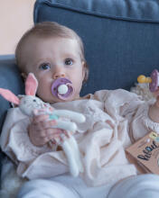 Rebael Round Latex Art.276183 Colour Mix Pacifier (nipple) made of 100% natural rubber 6+ months (2 pcs.)