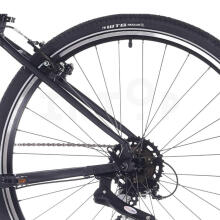 Kalnu velosipēds Rock Machine Rokk 30 Easy Entry, Matte Black (Rata izmērs: 28,  Rāmja izmērs: M)