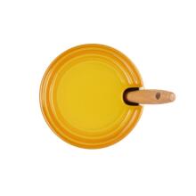 Honey pot with spoon 420ml stoneware yellow