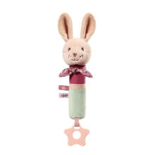 No Baby Squeaky Rabbit Karo with teether Art.1682 Squeaky toy with teether hare Karo