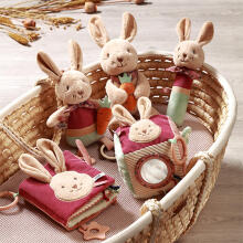 No Baby Squeaky Rabbit Karo with teether Art.1682 Squeaky toy with teether hare Karo