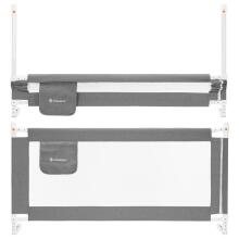 Safety bed rail 200 cm, universal, protective, for children, foldable, gray
