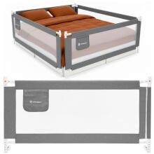 Safety bed rail 200 cm, universal, protective, for children, foldable, gray