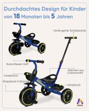 Kriddo Tricycle 2 in 1 Art.277007 Bērnu trīsritenis