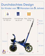 Kriddo Tricycle 2 in 1 Art.277007 Bērnu trīsritenis