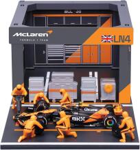 Bburago - Pit Stop McLaren MCL38 2024#4 Norris Playset with Diorama, 1:43 art.277055
