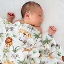 La bebe™ Cotton Nappy Wild life Art.156121 Dabīgas kokvilnas autiņš 78х72 cm
