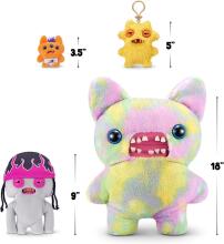 Fuggler Fugg Life 22 cm Plush Toy (Squidge) by ZURU - Funny Ugly Monster Cuddly Toy with Human-like Teeth, Crazy Collectible for Kids, Teens