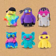 Fuggler Fugg Life 22 cm Plush Toy (Squidge) by ZURU - Funny Ugly Monster Cuddly Toy with Human-like Teeth, Crazy Collectible for Kids, Teens