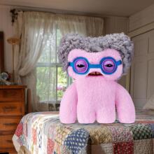 Fuggler Old Fogies 22 cm Plush Toy (Squidge) by ZURU - Funny Ugly Monster Cuddly Toy with Human-like Teeth, Crazy Collectible for Kids, Teens