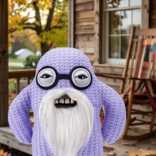Fuggler Old Fogies 22 cm Plush Toy (Mr Needles) by ZURU - Funny Ugly Monster Cuddly Toy with Human-like Teeth, Crazy Collectible for Kids, Teens
