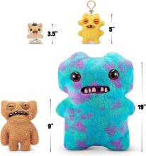 Fuggler Gold Fuggs 22 cm Plush Toy (Gnawing Terror - Teeth) by ZURU - Funny Ugly Monster Cuddly Toy with Human-like Teeth, Crazy Collectible for Kids, Teens