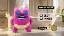 Fuggler Gold Fuggs 22 cm Plush Toy (Greedy Grinner - Pants) by ZURU - Funny Ugly Monster Cuddly Toy with Human-like Teeth, Crazy Collectible for Kids, Teens