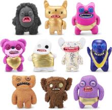 Fuggler Gold Fuggs 22 cm Plush Toy (Grin Grin - leopard fleece with gold foil print) by ZURU - Funny Ugly Monster Cuddly Toy with Human-like Teeth, Crazy Collectible for Kids, Teens