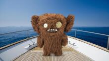 Fuggler Gold Fuggs 22 cm Plush Toy (Grumpy Grumps - Eyes) by ZURU - Funny Ugly Monster Cuddly Toy with Human-like Teeth, Crazy Collectible for Kids, Teens