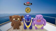 Fuggler Gold Fuggs 22 cm Plush Toy (Grumpy Grumps - Eyes) by ZURU - Funny Ugly Monster Cuddly Toy with Human-like Teeth, Crazy Collectible for Kids, Teens