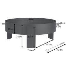 Garden Fire Pit 80 cm Berdsen BD-883