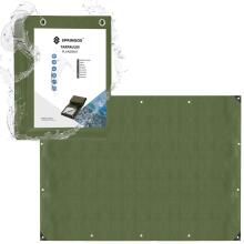 Garden tarpaulin 4x5m 100g/m2 reinforced protective sheet for a car, green