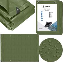 Garden tarpaulin 4x5m 100g/m2 reinforced protective sheet for a car, green