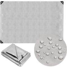 Garden tarpaulin 6x8 m 260g/m2 reinforced protective sheet for car, gray