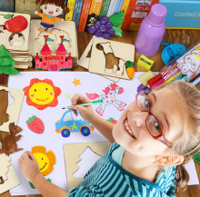 Wooden Drawing Stencil Kit Art.277478