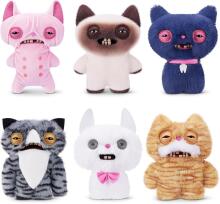 Fuggler Alley Cats (Cheezee) White – Funny Ugly Monster Plush Toy with Human-Like Teeth