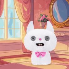 Fuggler Alley Cats (Cheezee) White – Funny Ugly Monster Plush Toy with Human-Like Teeth