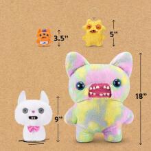 Fuggler Alley Cats (Cheezee) White – Funny Ugly Monster Plush Toy with Human-Like Teeth